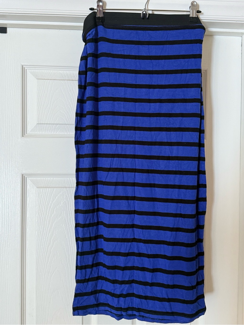 Blue/Purple and Black Striped Women’s Pencil Skirt